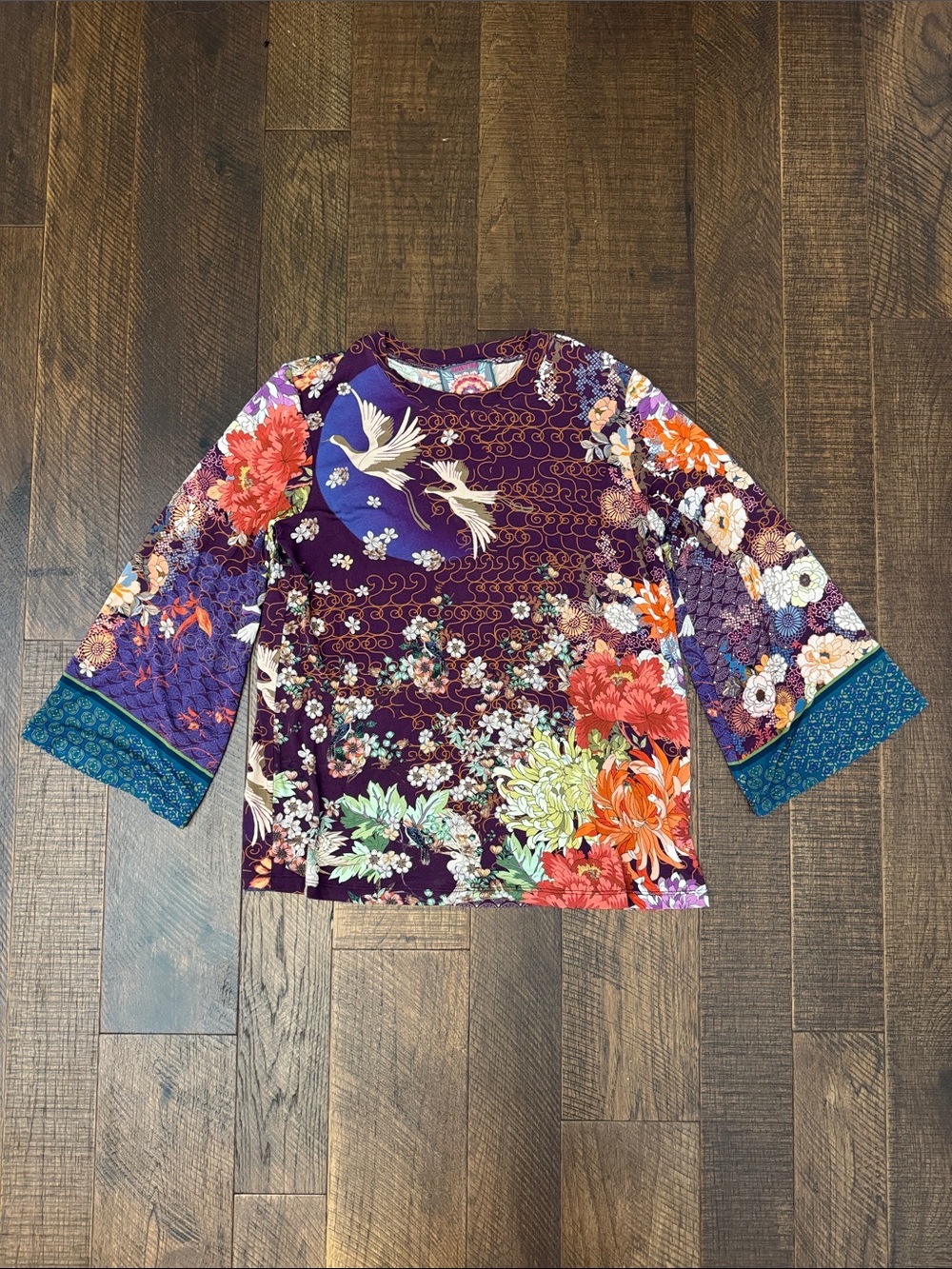 Johnny Was Phoenix Kimono Sleeve Tee - Picture 4 of 11